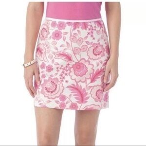 Southern Tide Reese Skirt Pink White Floral Size 14
